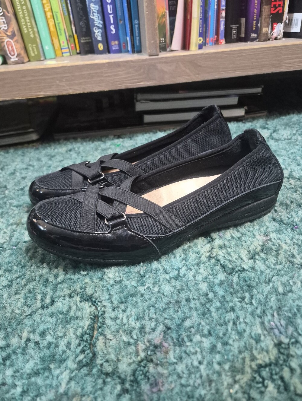 Earth Origins Women's Black Gelron Comfort Shoes Size 9